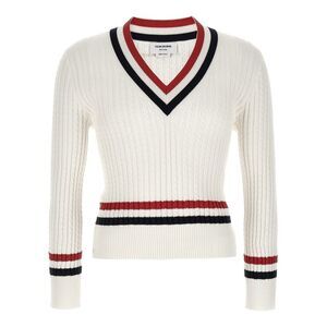 Thom Browne White Cotton Men's Cardigan